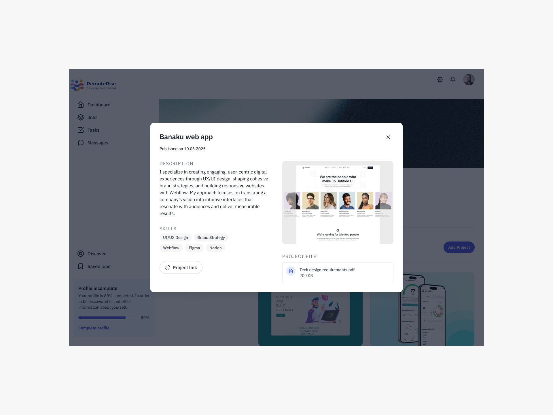 Remote Rise - Project